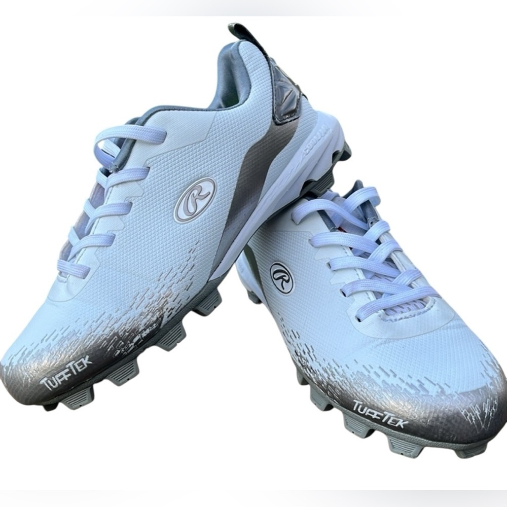 Rawlings Light Blue and Gray Kids Shoes
